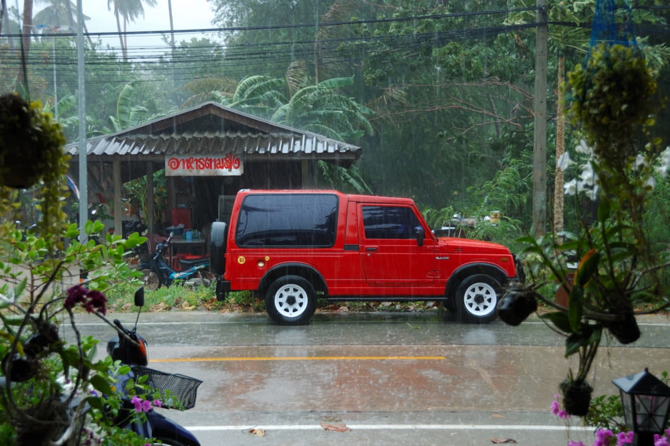 Samui deszczowy dzień